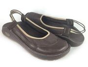 CHACO | slingback shoes leather canvas 9.5