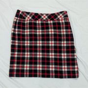 Talbots Tartan Wool Skirt Size 6 P 6P Plaid Pockets Zipper Lined Petite