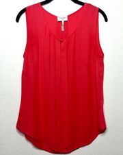 Laundry by Shelli Segal Red Sleeveless Top Size Medium