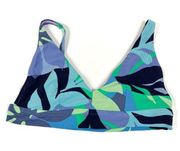 Aerie  | Abstract Pique Longline V Scoop Bikini Top