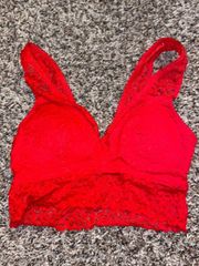 Red Bralette With Padding