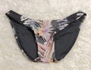 🆕 BCBGMaxAzria floral low rise bikini bottoms size 4 pink gray white orange