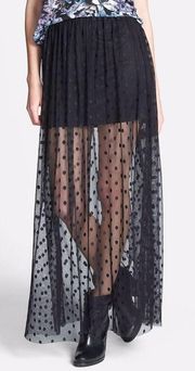 Polka Dot Maxi Skirt