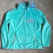 NWT Free Country Aqua Haze Venture Butter Pile Pullover. Size medium