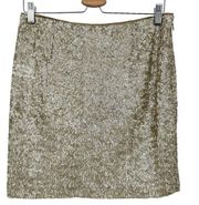 Cache Womens Vintage Y2K Sequin Glam Party Cocktail Mini Skirt Size 6 Gold