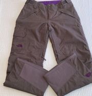 THE NORTH FACE Women’s Size MEDIUM Ski Snowboard Snow Pants Brown Purple