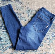 Nordstrom 1822 dark wash distressed ankle skinny jeans size 6