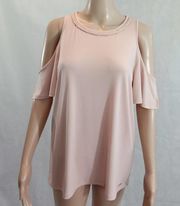 women’s medium pink cut out shoulder