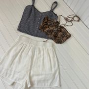 Princess Polly  & Abercrombie & Fitch Kahlil Shorts Crop Halter & Top SET Size XS