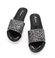 Black Sparkle Sandals, Size 9