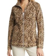 Tommy Bahama Women's Aruba Lagoon Animal Print Zip Front Stretch Cotton Jacket