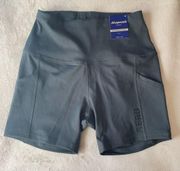 Women's Gray High-Rise Biker Shorts M Seamless Activewear