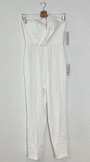 Jay Godfrey Pleated Strapless Jumpsuit