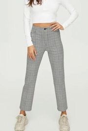 [Sunday Best] Black White Houndstooth Check Plaid Freshman Straight Leg Pants 0