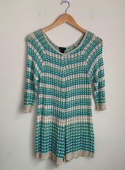s Crochet Cover up Dress half sleeve Medium