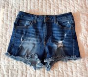 Blue Distressed Jean Shorts Size Small