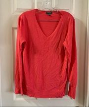 Primark Pink V Neck Long Sleeve Sweater size Large