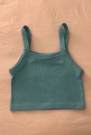 Turquoise Ribbed  Tank Top