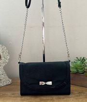 Jessica Simpson Black Faux Leather Crossbody