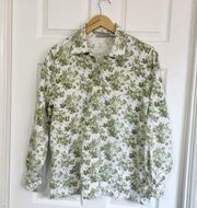 Blair vintage green floral button shirt