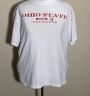 Ohio State University T-shirt shirt top white red Medium spell out OSU 1870