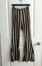 Striped Flare Pants - Size Large