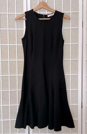 Ponte sleeveless skater dress fit and flare dress black size 4