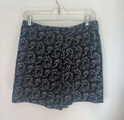 Rachel Rachel Roy black and white mini skirt with pleated details size 0