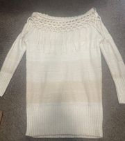 Cream Colored Sweater Dress