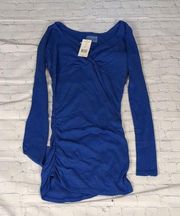 Michael stars sapphire shine long sleeve surplice tee size one size fits most