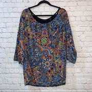 Investments Multicolored Patterned Blouse