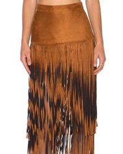 Desert Fringe Skirt in Chestnut, Raga, NWT