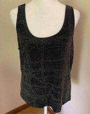 Shiny Metallic Reptile Like Print Tank Top from Chicos Size 2 (Large)