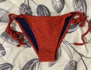 Sparkly Burnt Red Orange Bikini Bottom