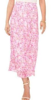 Vince Camuto Floral Print Pleated Skirt