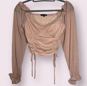 Papermoon Blush Pink Ribbed Corset Like Blouse