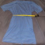 Emma and Michele Batwing sleeved, blue white striped dress, size medium EUC