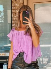 Lilac Purple Business Casual Top