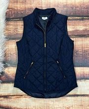 Crown & Ivy Navy Blue Puffer Vest