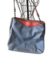 Simply Vera Vera Wang Oversized Grey and Peach Chain Strap tote