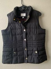 Charter Club Petite Quilted Vest Vintage Black Size PET/LEG