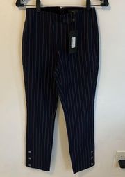 Rag & Bone Simone Snap Pants Navy Stripe