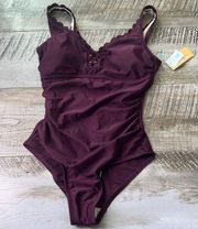 Scalloped one piece