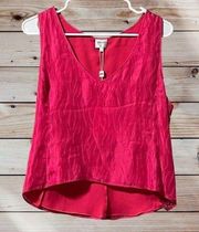 Armani Collezioni NWT Pink Silk‎ Sleeveless Top Blouse Size 10 Made In Italy