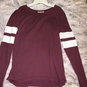 Treasure & Bond Long Sleeve Maroon Tee