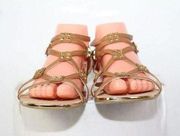 ISOLA beige open toe ladies wedge shoes size 9