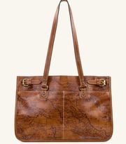 Patricia Nash Signature Map Olivenza Tote Brown