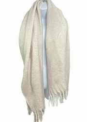 Vince Camuto Scarf Pink One Size Blanket Oversized Wrap Soft Fringe Lightweight