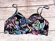 Vera Bradley Reversible Bikini Top Size L 12/14