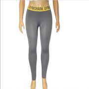 Gymshark Fit Seamless Leggings Elastic waist Charcoal/Moroccan Yellow Size S